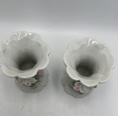 Ceramic Candlestick Holder Signed Art Pottery