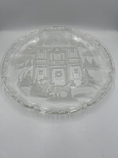 Vintage Winter Wonderland Hostess Plate 15" Mikasa in Box