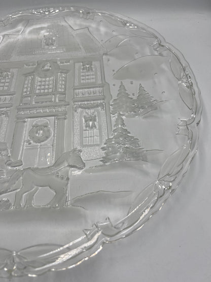 Vintage Winter Wonderland Hostess Plate 15" Mikasa in Box