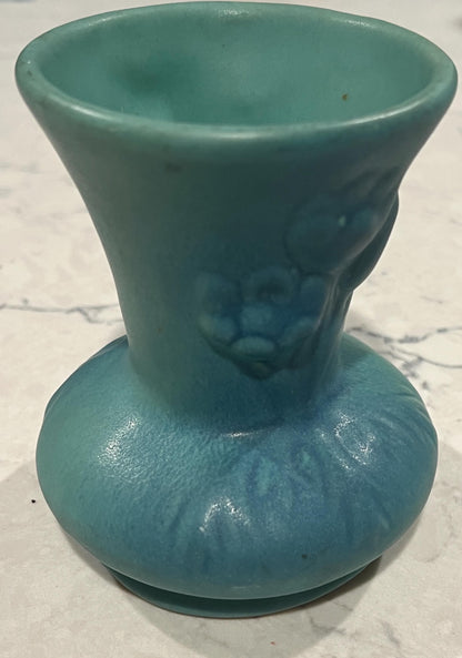 Van Briggle Pottery Vase, Ming Blue Tulip, Matte Glaze (5 Inch)