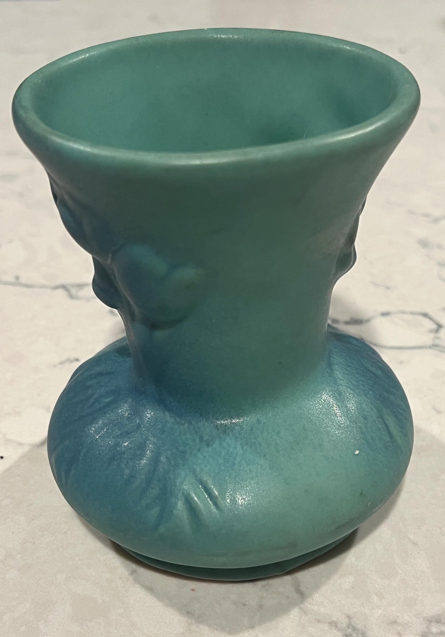 Van Briggle Pottery Vase, Ming Blue Tulip, Matte Glaze (5 Inch)