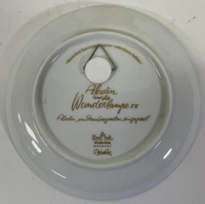Aladdin Collector Plate - Blue Gold Porcelain by Bjorn Wiinblad
