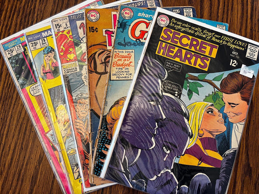 Vintage DC & Marvel Romance Comics Lot | My Love, Girls' Love, Heart Throbs, Secret Hearts | 1960-1970s Silver Bronze Age