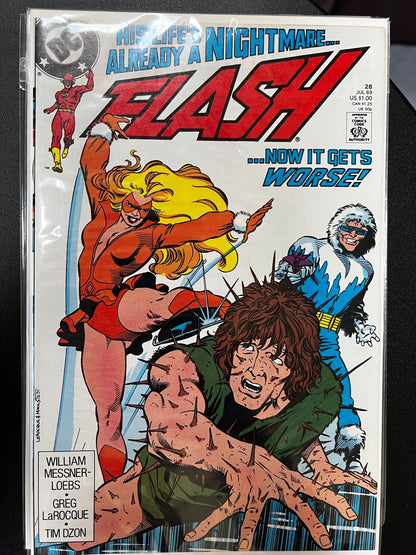 The Flash Comic Book Lot (10 Issues): Copper Age Wally West Collection