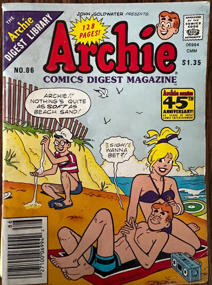 Vintage Archie & Beetle Bailey Digest Comics Lot (1970-1980s, 7 Books)