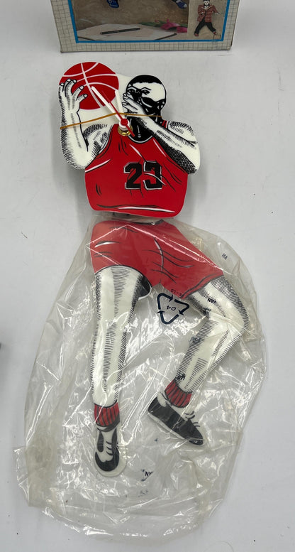 Michael Jordan Chicago Bulls Pendulum Clock with Swinging Legs New in Box