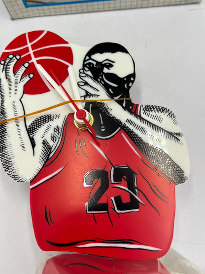 Michael Jordan Chicago Bulls Pendulum Clock with Swinging Legs New in Box