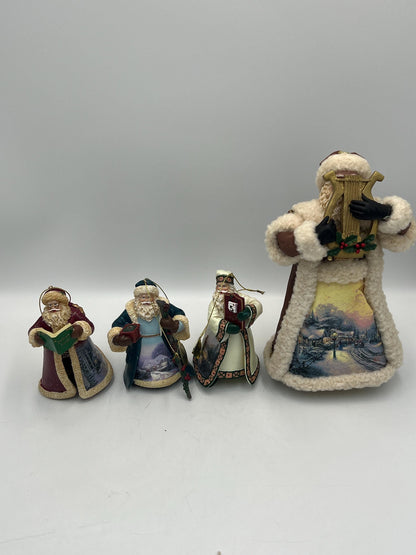 Thomas Kinkade Santa Figurine - Old World Village, 9 Inch