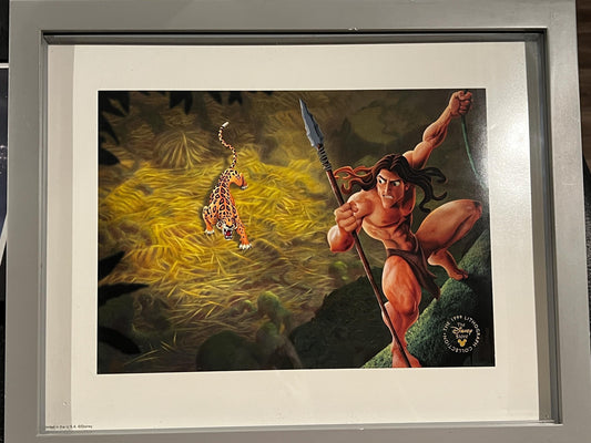 Tarzan Jungle Battle Print: Disney Store Exclusive (1999 Lithograph)