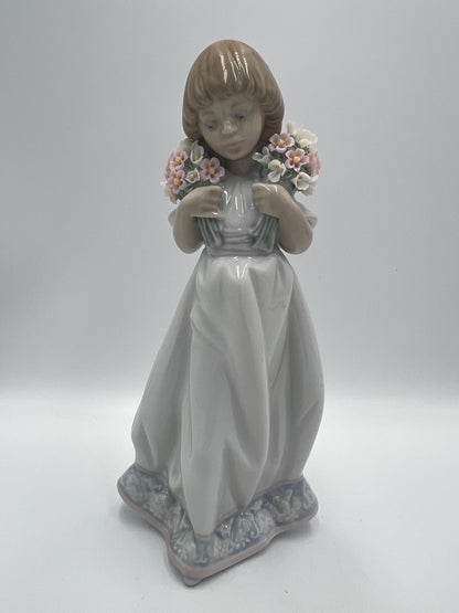 Lladro Porcelain Figurines - Spring Girl, Lucky in Love, Dove Ornament
