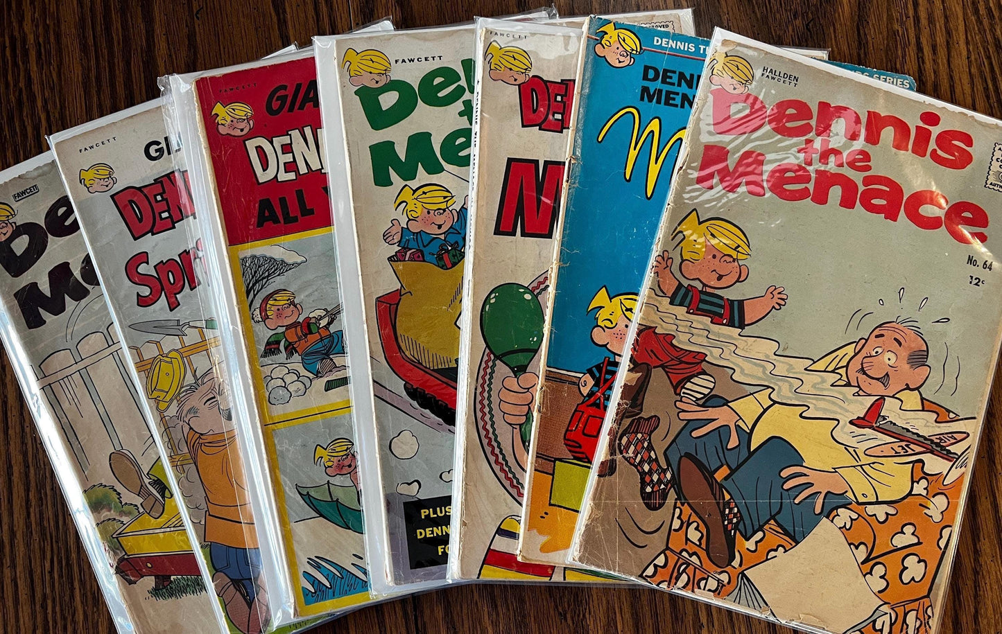 Dennis the Menace Comic Lot (7 Issues, 1960-1970s Fawcett Giant & Regular)