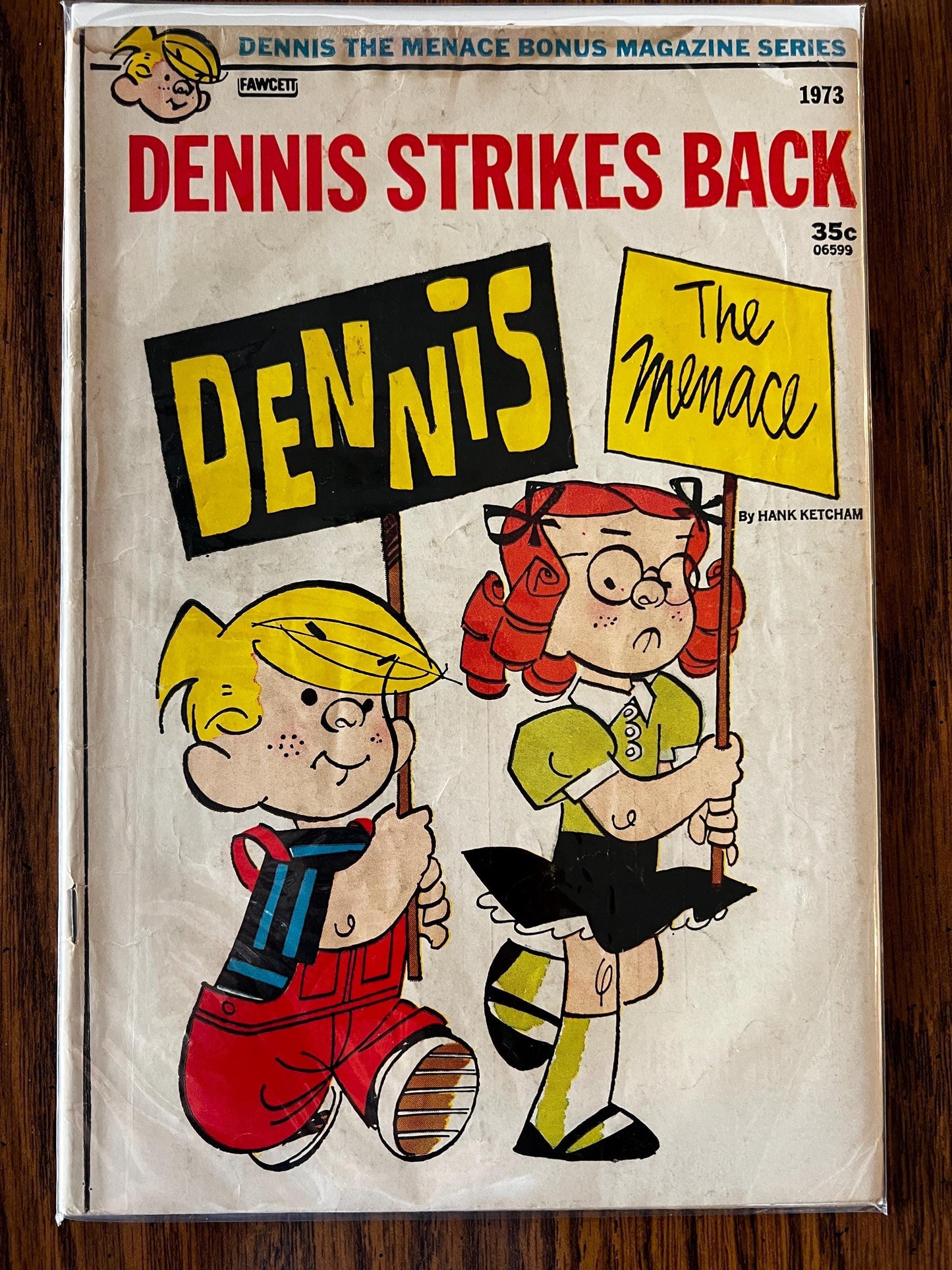Vintage Dennis the Menace Comic Lot (6 Issues, 1971-1973) | Fawcett Bonus Magazine Series & Specials