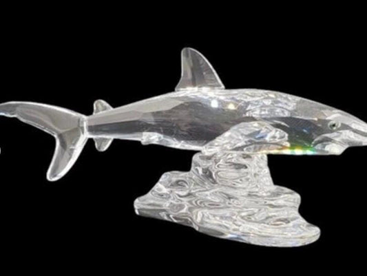 Baby Shark Swarovski Crystal Figure - Swimming Design, No Box
