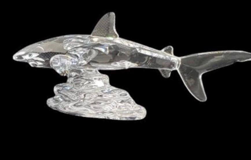 Baby Shark Swarovski Crystal Figure - Swimming Design, No Box