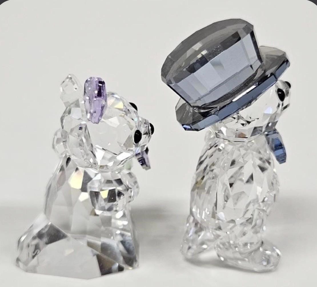 Swarovski Crystal Kris Bear You & I Figurines, No Box