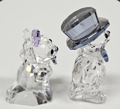 Swarovski Crystal Kris Bear You & I Figurines, No Box