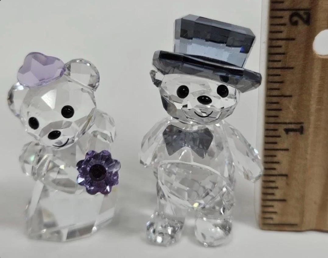 Swarovski Crystal Kris Bear You & I Figurines, No Box
