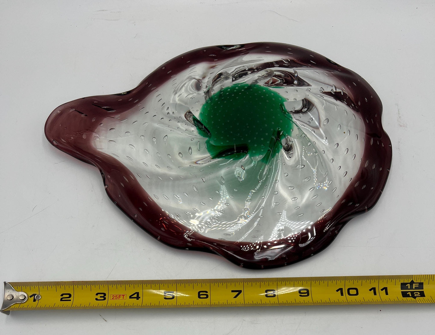 Art Glass Dish: Vintage Murano Style - Handblown
