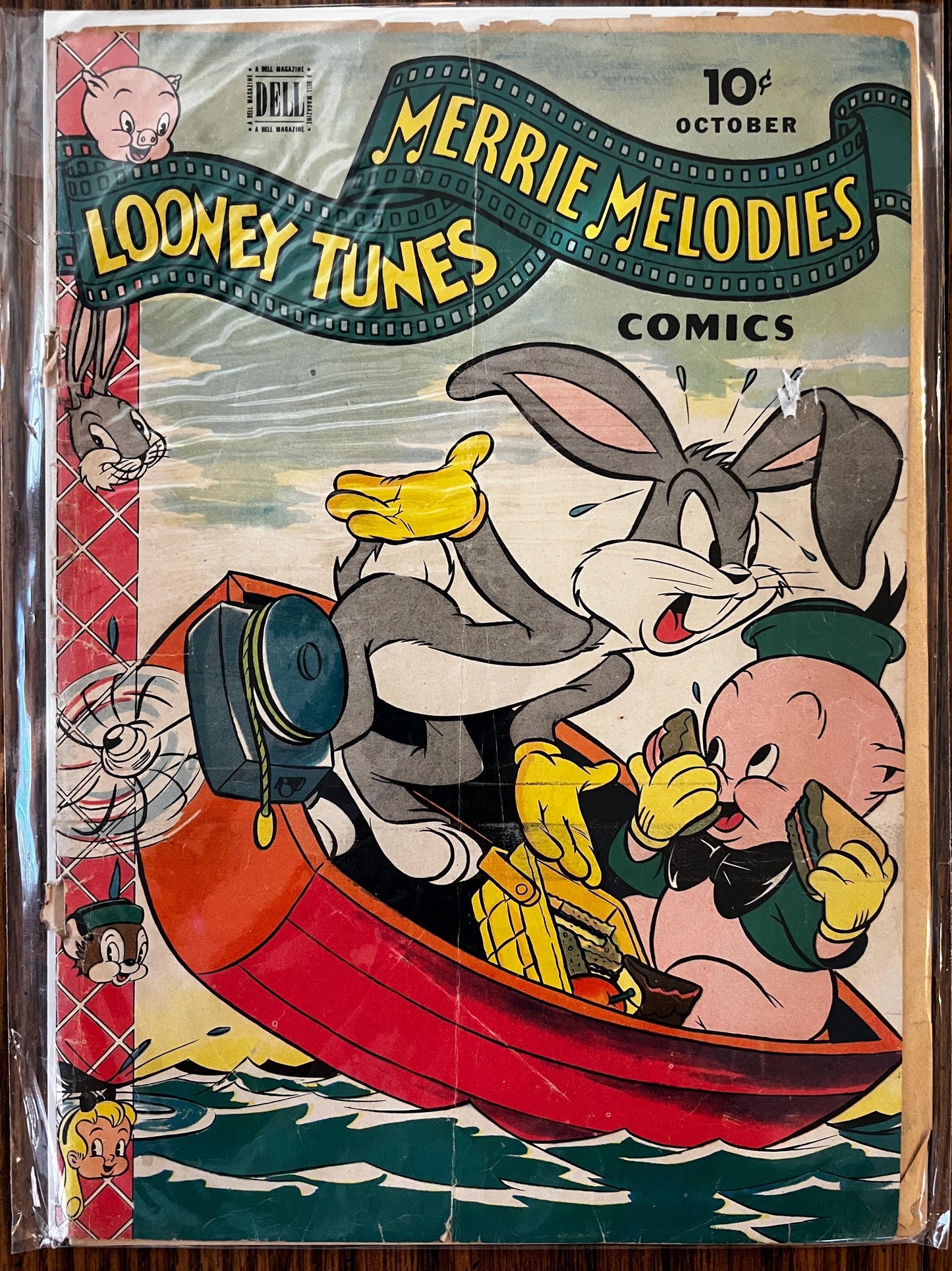 Vintage Dell Comic Book Lot: Looney Tunes, Bugs Bunny, 1950s-60s
