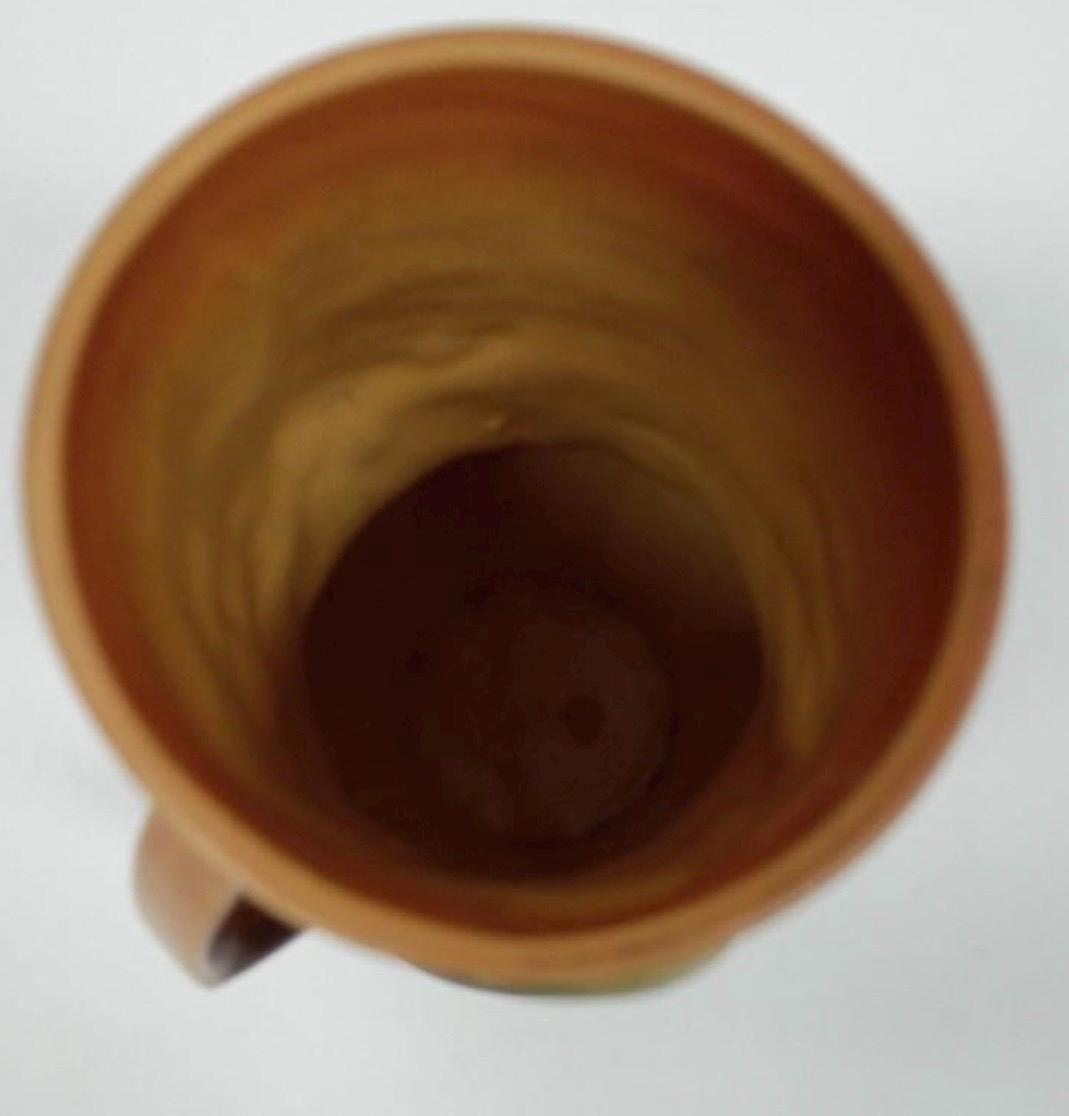 Roseville Pottery Brown Water Lily Vase 76-8"