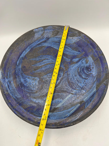 Metal Fish Wall Plate - Coastal Ocean Decor, 10 Inches