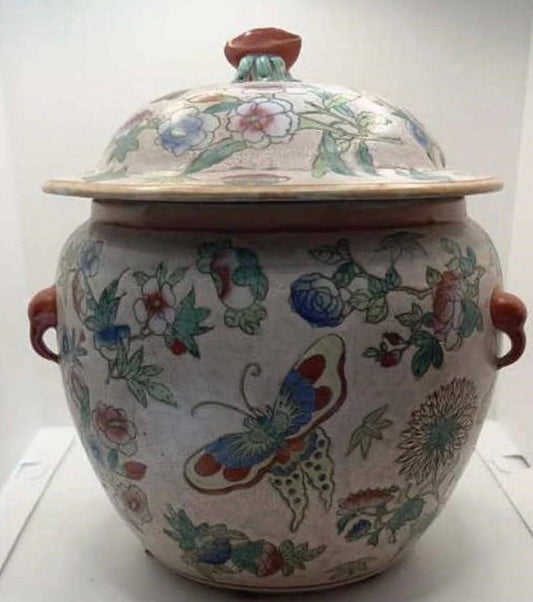 Vintage Butterfly Kamcheng Ginger Jar