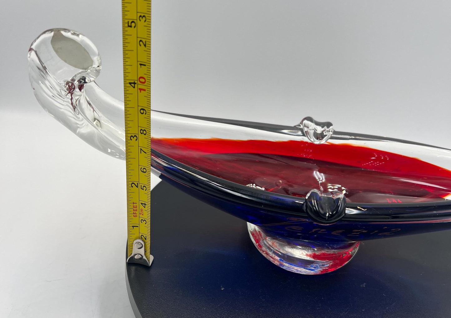 Authentic Venezia Murano Art Glass Gondola 11.5" Bowl