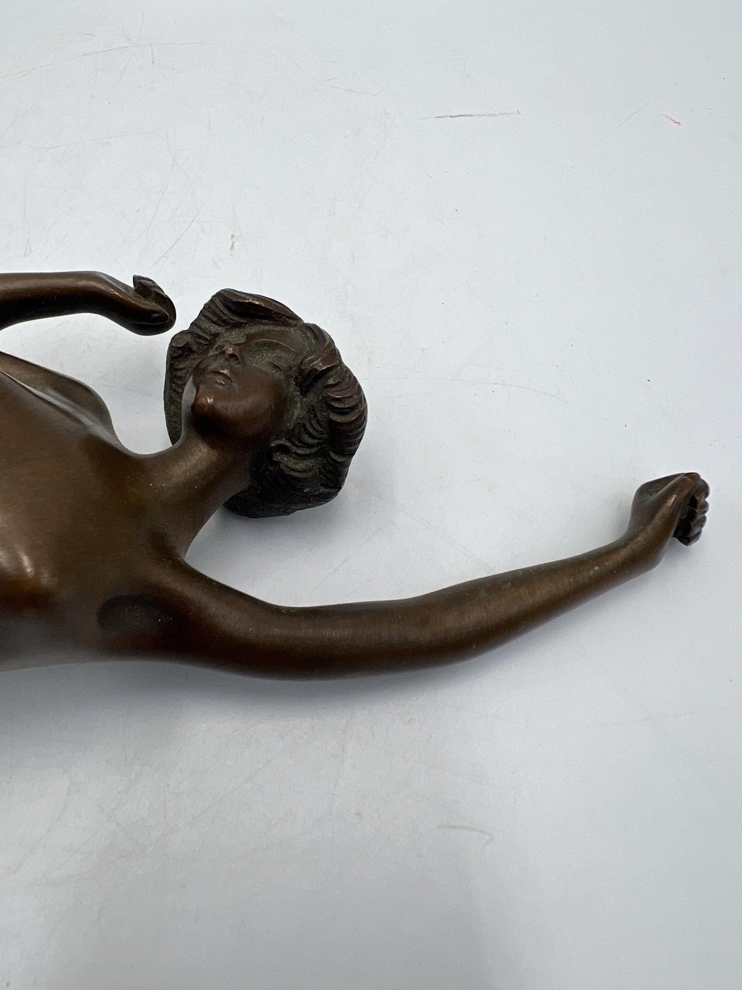 Art Deco Nude Woman Bronze Statuette