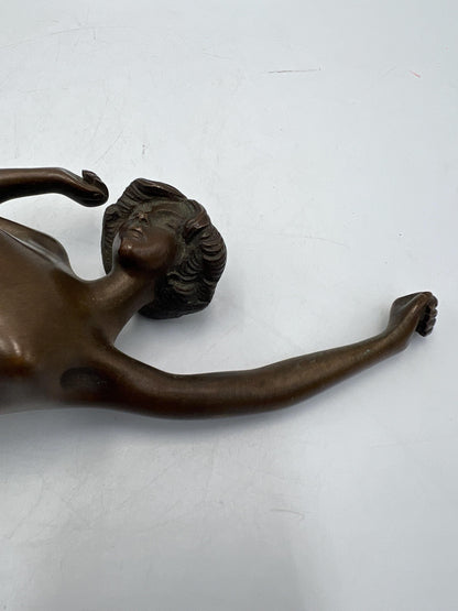 Art Deco Nude Woman Bronze Statuette