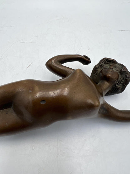 Art Deco Nude Woman Bronze Statuette