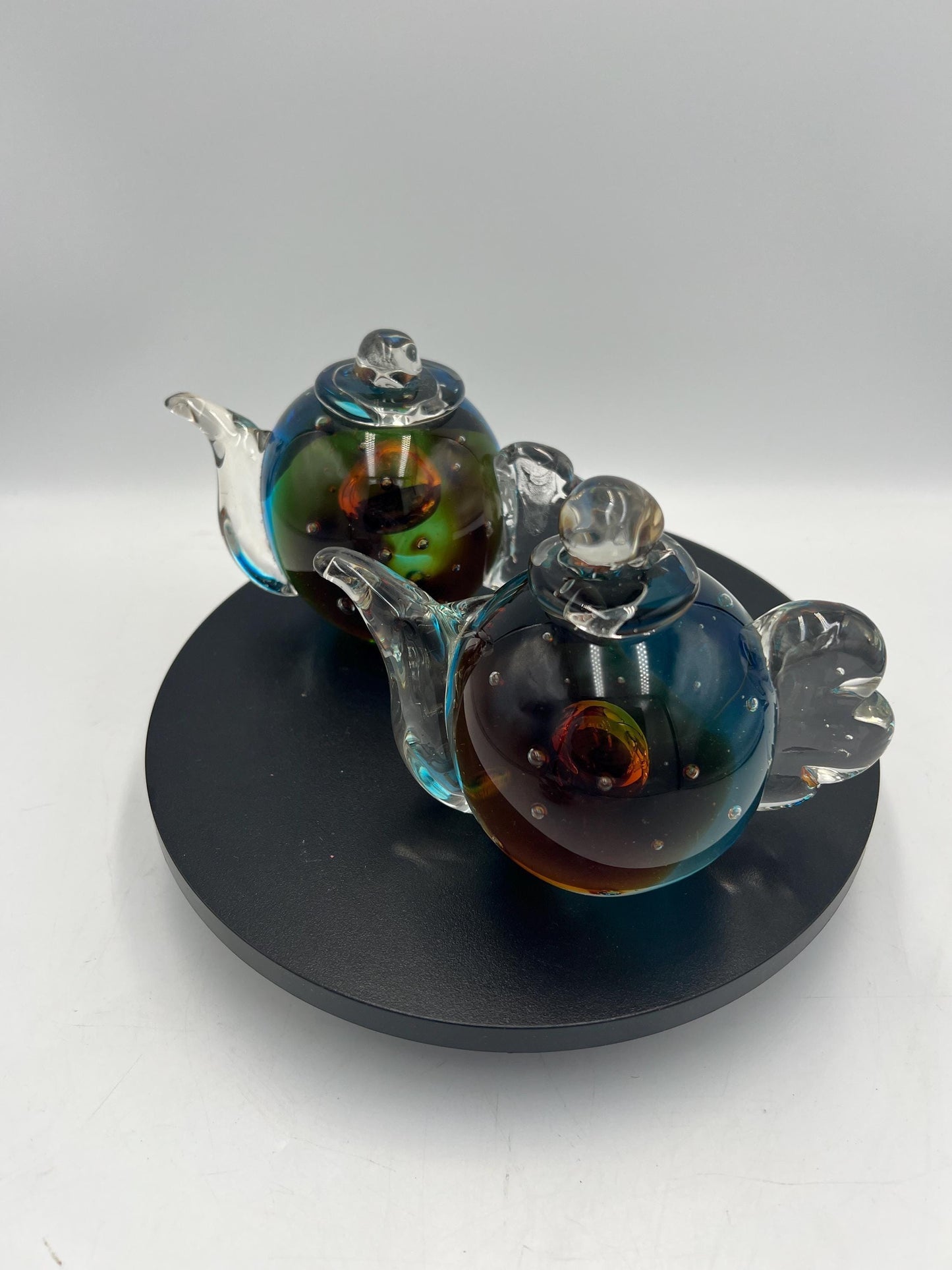 Art Glass: Teapots and Joe Rice Basket - Sold Individually