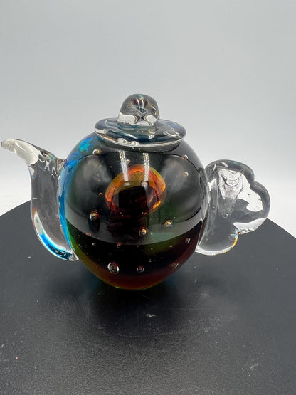 Art Glass: Teapots and Joe Rice Basket - Sold Individually
