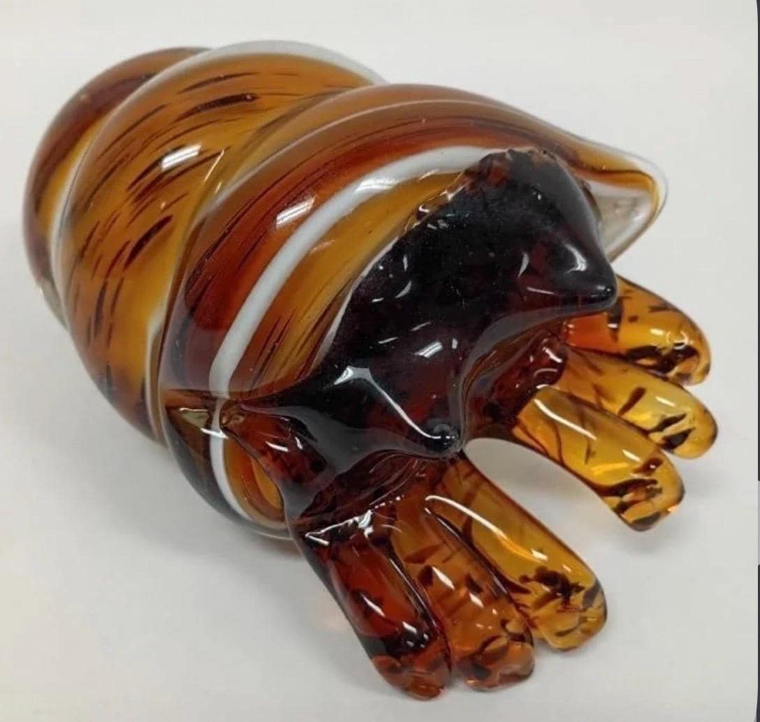 Murano Art Glass Hand Blown Conch Shell Sculpture