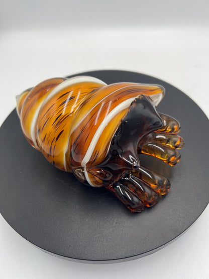 Murano Art Glass Hand Blown Conch Shell Sculpture
