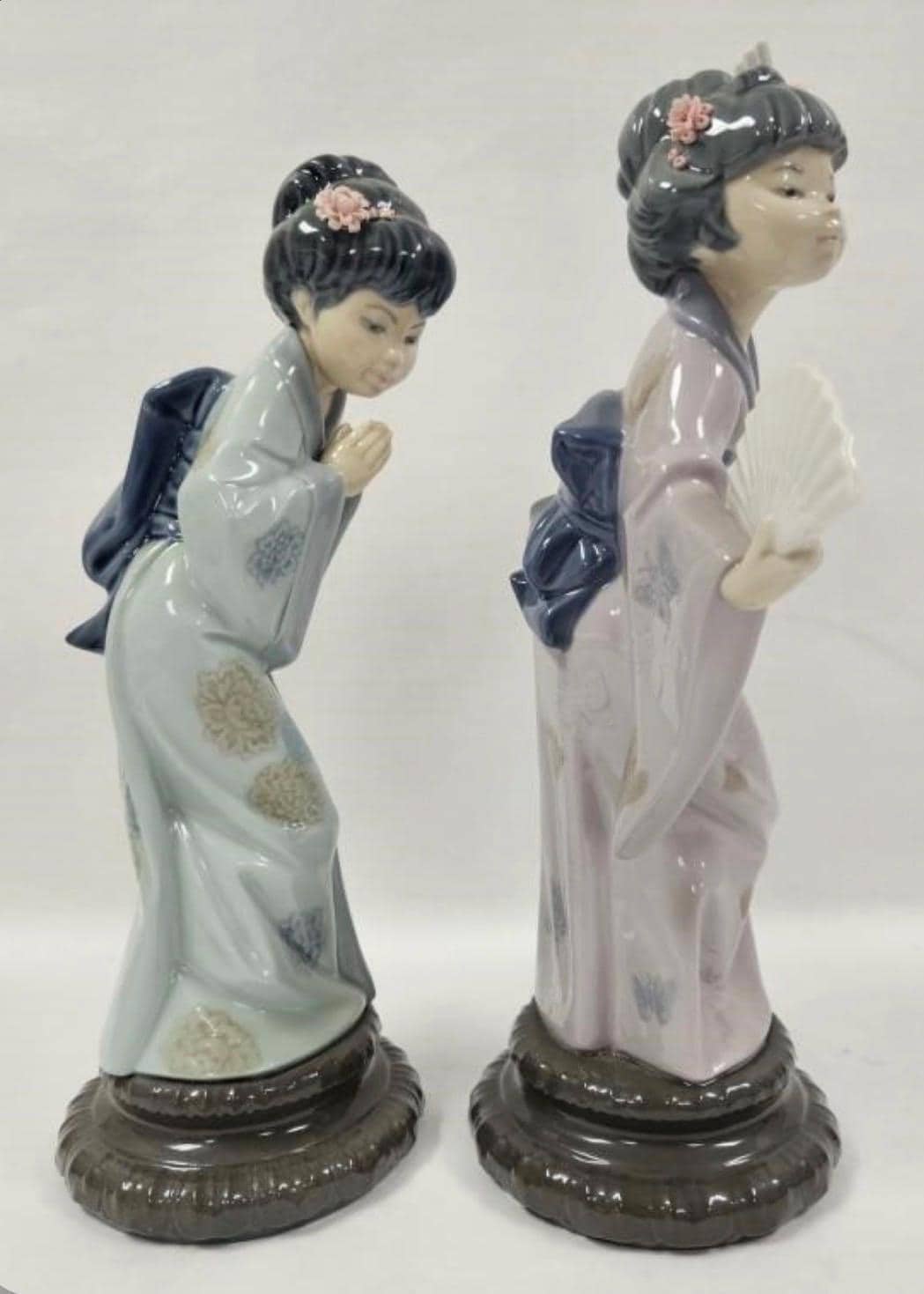 Madame Butterfly and Sayonara Figurines: Lladro - Porcelain Sculptures. No Box. Sold Individually
