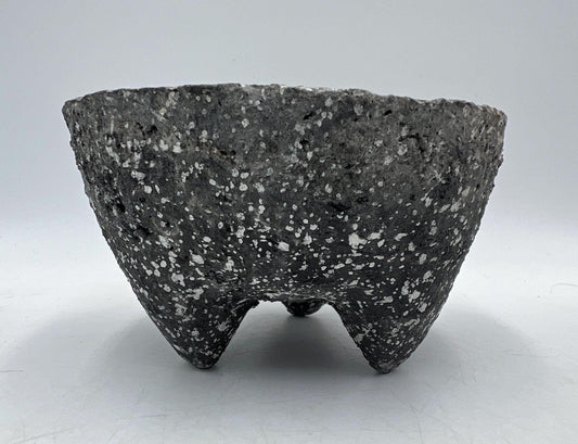 VINTAGE Mexican Stone Mortar Molcajete Tejolote Black Lava Guacamole Salsa Grinder Vintage Kitchen Traditional Mexico Folk Tool