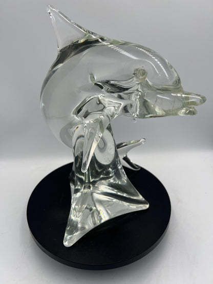 Murano Licio Zanetti Signed Art Glass Dolphin