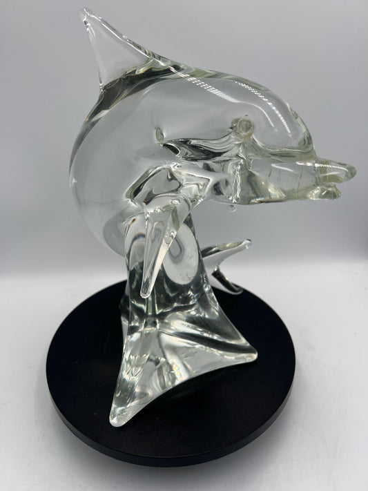 Murano Licio Zanetti Signed Art Glass Dolphin