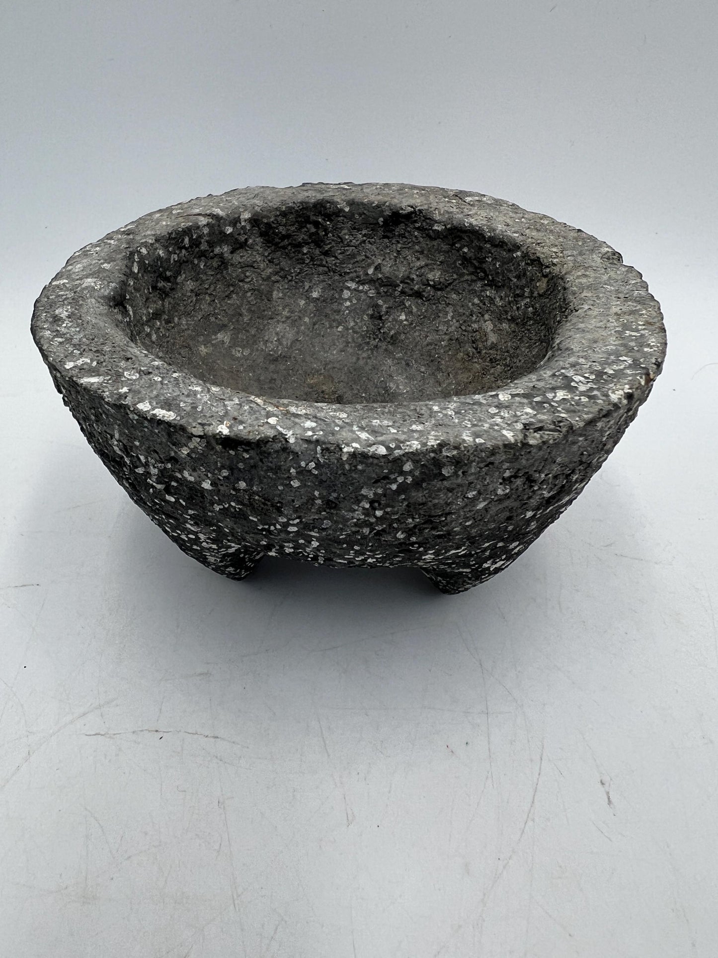 VINTAGE Mexican Stone Mortar Molcajete Tejolote Black Lava Guacamole Salsa Grinder Vintage Kitchen Traditional Mexico Folk Tool