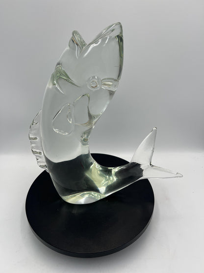 Murano Licio Zanetti Signed Art Glass Fish /Trout