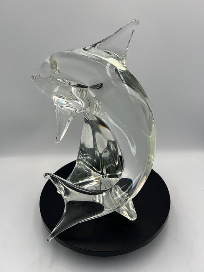 Murano Licio Zanetti Signed Art Glass Dolphin