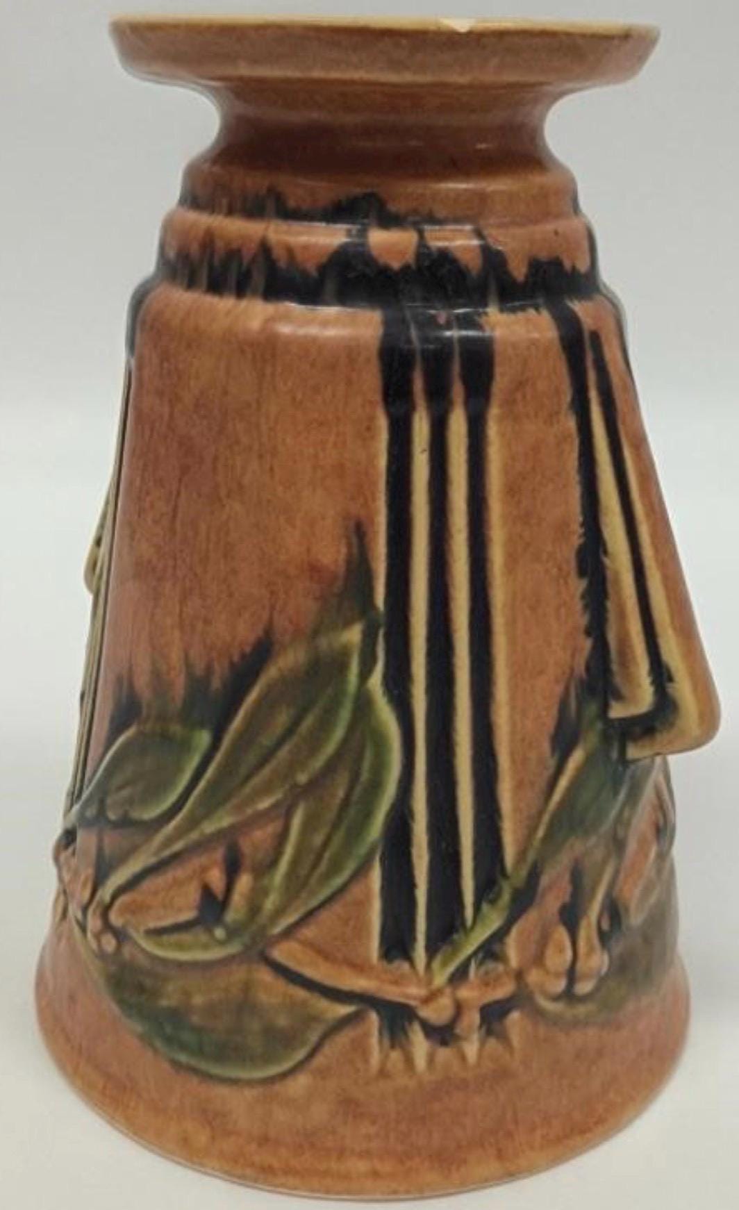 Roseville 1934 Laurel Vase - Vintage Handled Ceramic Pottery