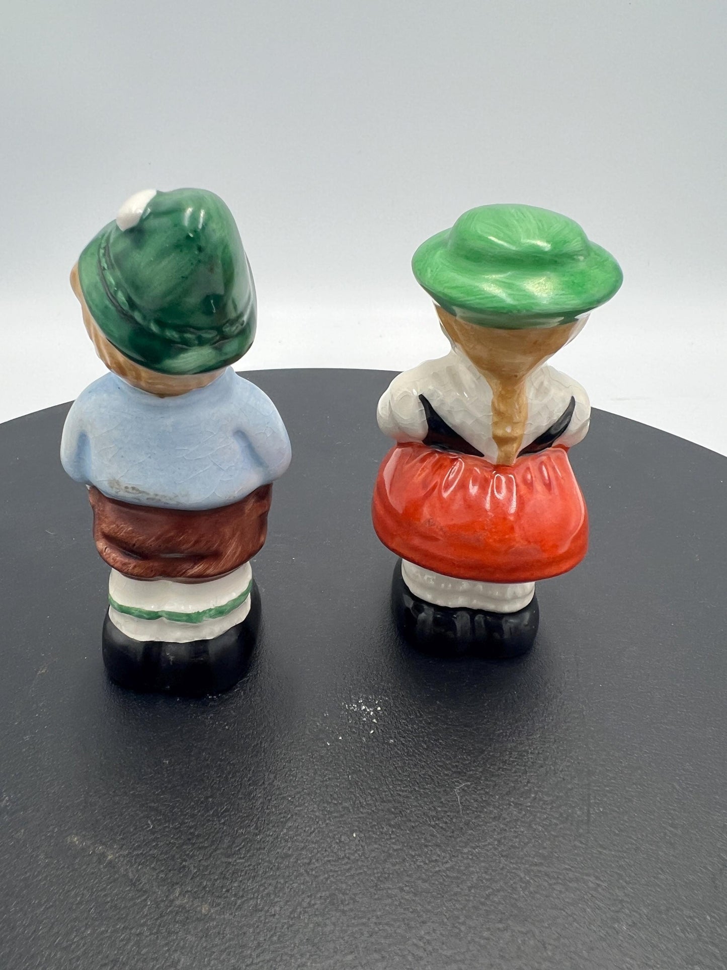 Vintage Hummel Statues - Goebel Boy and Girl in Bavarian Clothing Lederhosen and Dirndl - Goebel Hummel
