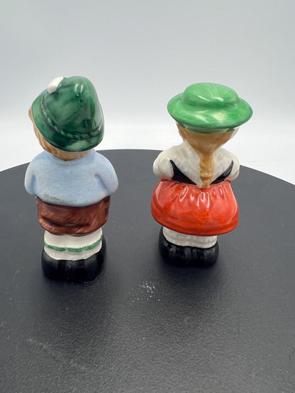 Vintage Hummel Statues - Goebel Boy and Girl in Bavarian Clothing Lederhosen and Dirndl - Goebel Hummel