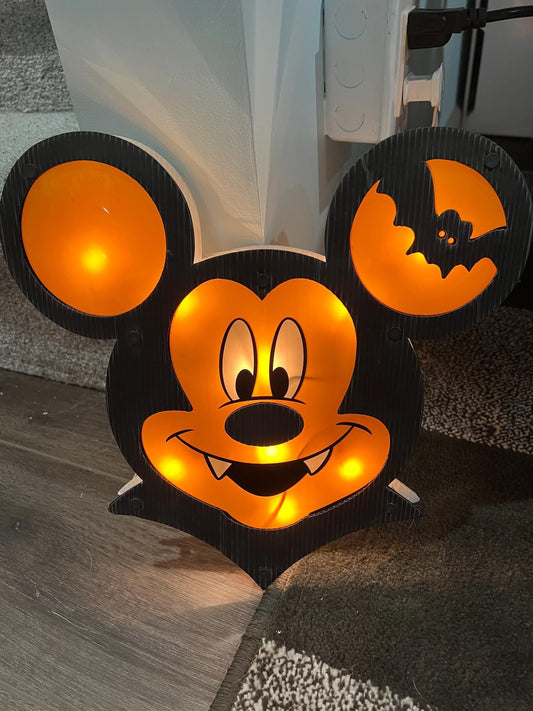 Vintage Mickey Mouse Halloween Vampire Light up Decoration