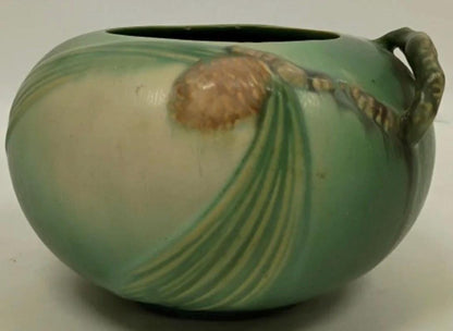 Roseville 278-4" Pinecone Jardiniere Single Handle - Vintage Ceramic Pottery