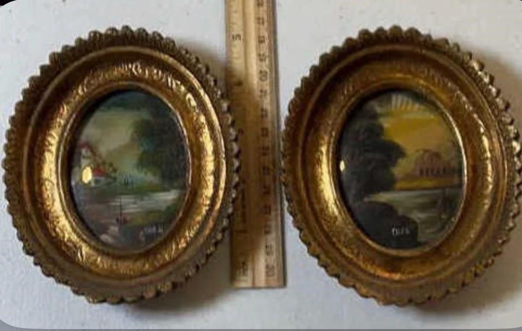 Ornate Framed Minuature Paintings