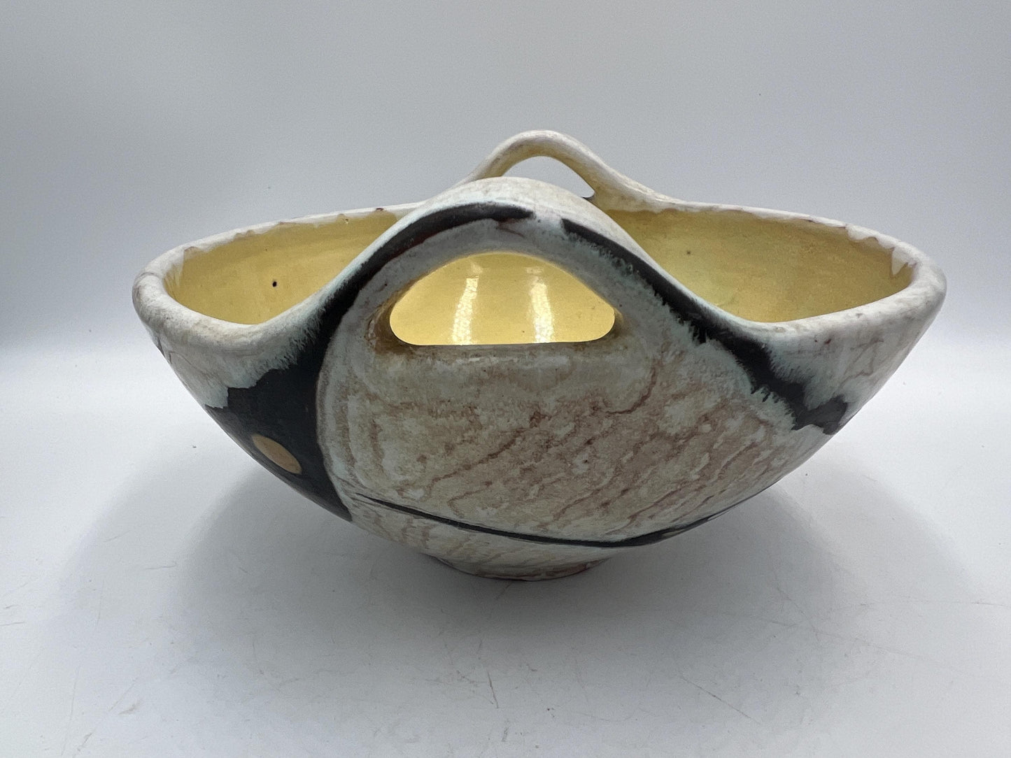 Art Pottery Bowl and Vase Signed by Artist Livia Gorka
