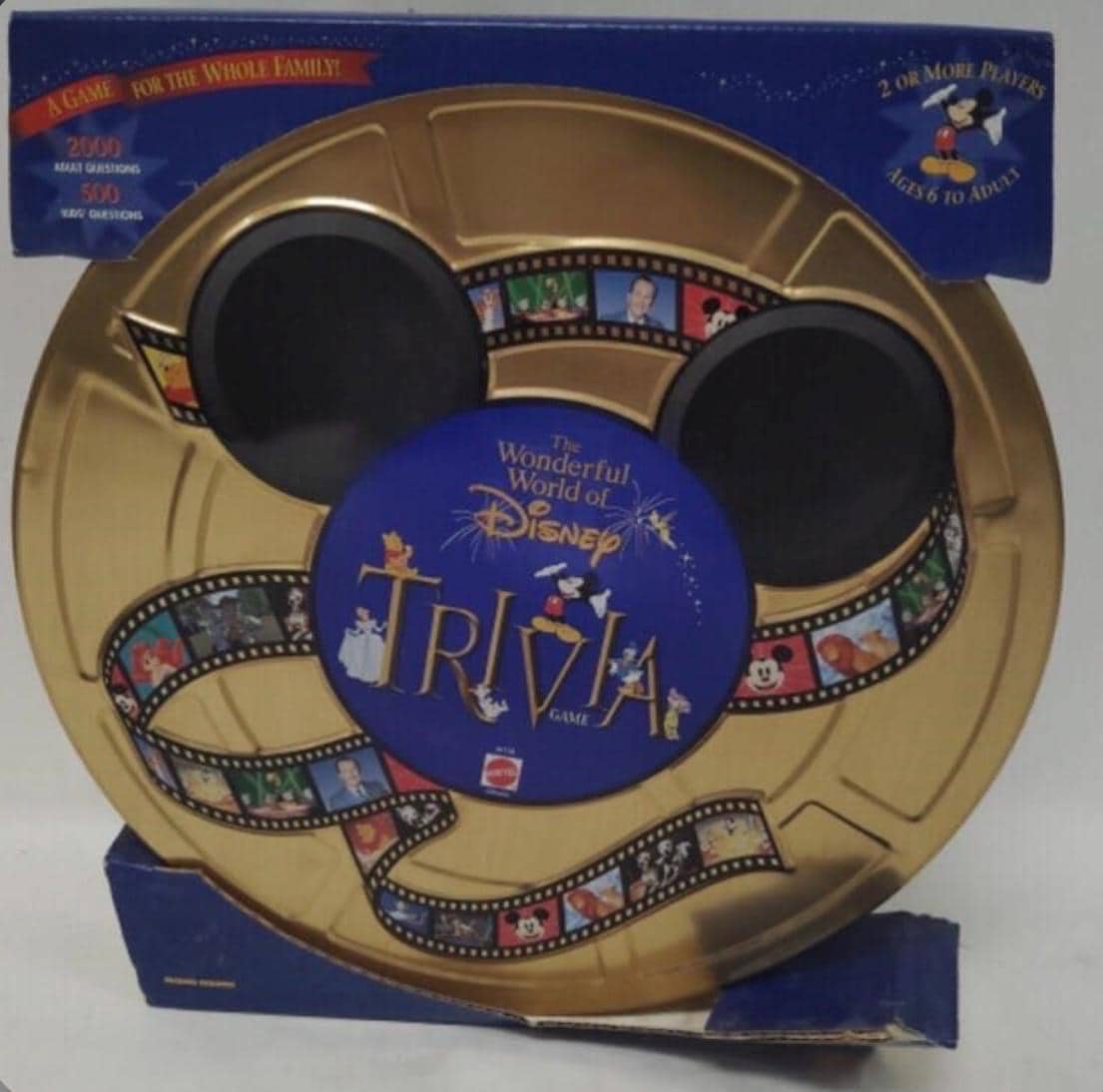 Disney Mickey Mouse Mattel "The Wonderful World of Disney" Trivia Game, New