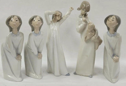 Children in Nightgowns: Lladro / Nao  - Porcelain w Glossy Finish. No Box. Sold individually